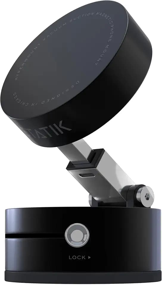 Statik HyperMount Phone Mount, Magnetic Phone Holder, Car Mount for Phone Works on Smooth & Lightly Textured Surfaces, iPhone, Samsung, and Android Compatible