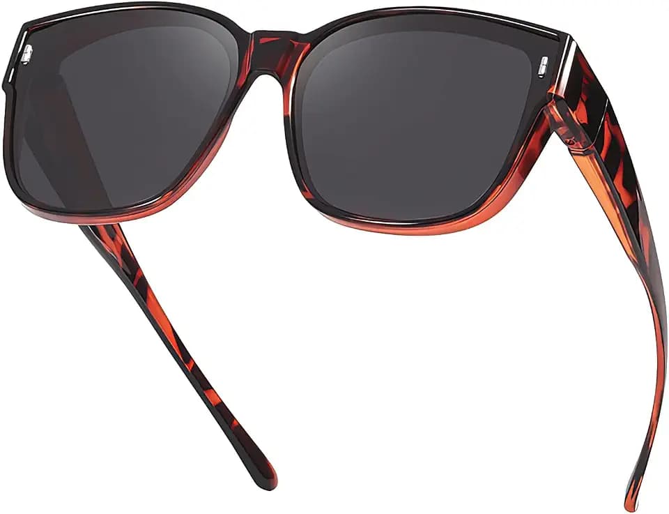 Myiaur Polarisierte Überzieh Sonnenbrille Damen UV-Schutz Überbrille Sonnenbrille für brillenträger Ultra Leicht Fit-Over Brille