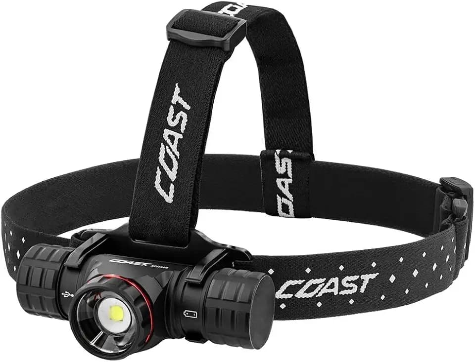Coast XPH34R 2700 Lumen USB-C Rechargeable-Dual Power LED Headlamp with Pure Beam Twist Focus and Magnetic Base