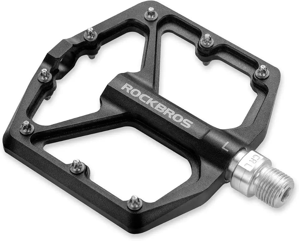 ROCKBROS Aluminum MTB Pedals Wide Platform Flat Pedals with Sealed Bearings