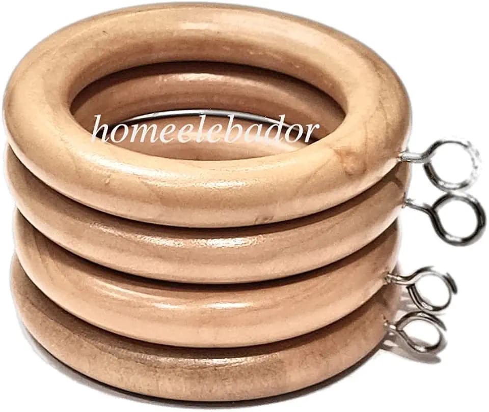 HomeElabador Lot von 24 Häkelnadeln aus Holz mit Ösen, Innendurchmesser 45 mm, Naturholz