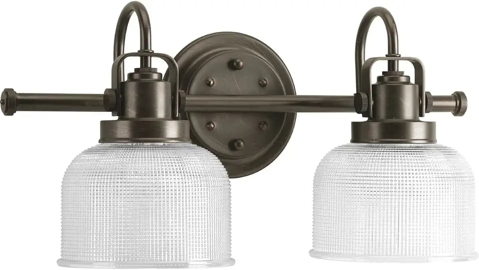 Progress Lighting Archie 2-Light Bath Vanity Light, Venetian Bronze