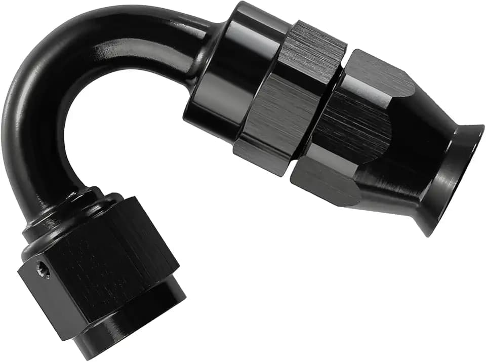 EVIL ENERGY 6AN PTFE Hose End Fitting 150 Degree Black for PTFE Hose Only