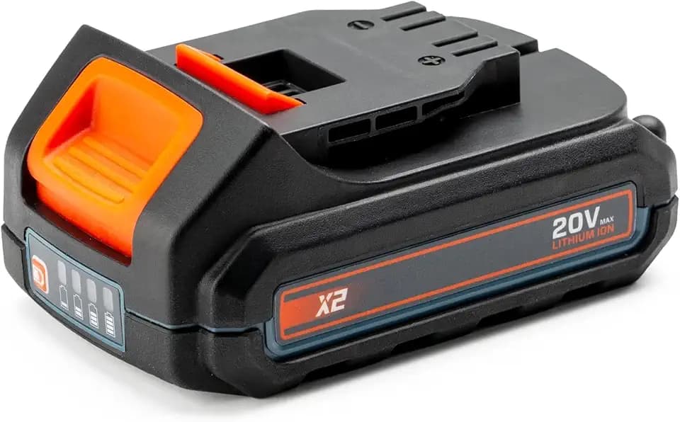 SENIX B25X2 20 Volt Max* 2.5 Ah Lithium-ion Battery Only for X2 20V Lawn and Garden and Cordless Power Tools, Fade-Free, Battery Indicator Lights