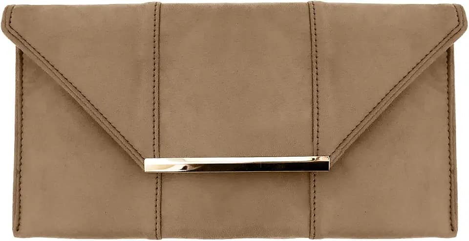 JNB Faux Microsuede Envelope Clutch