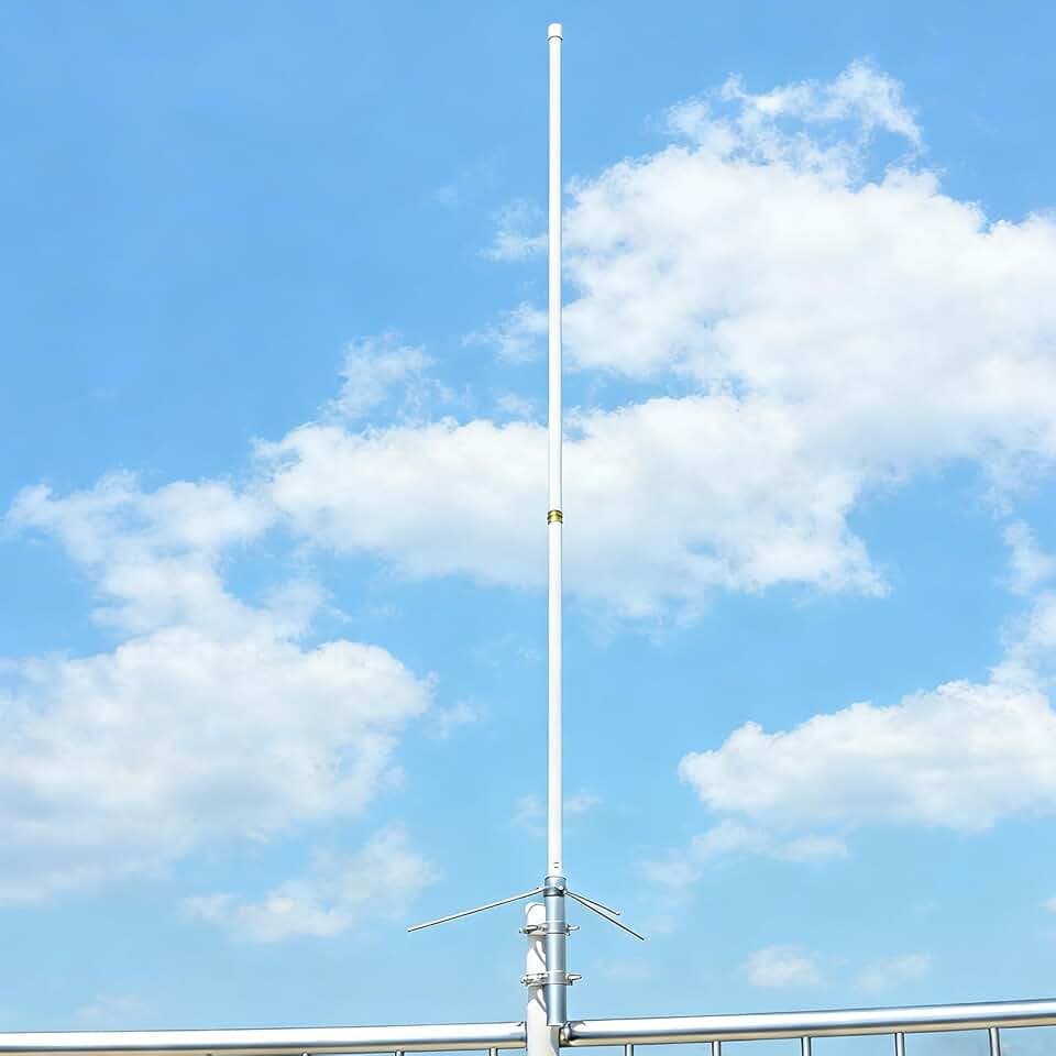 GMRS Outdoor Base Antenna, 462-467MHz 200Watt UHF 1.7Meter Length Fiberglass Antenna with UHF-Female (So239) Connector for Motorola Icom Kenwood Midland Yaesu Mobile Radio