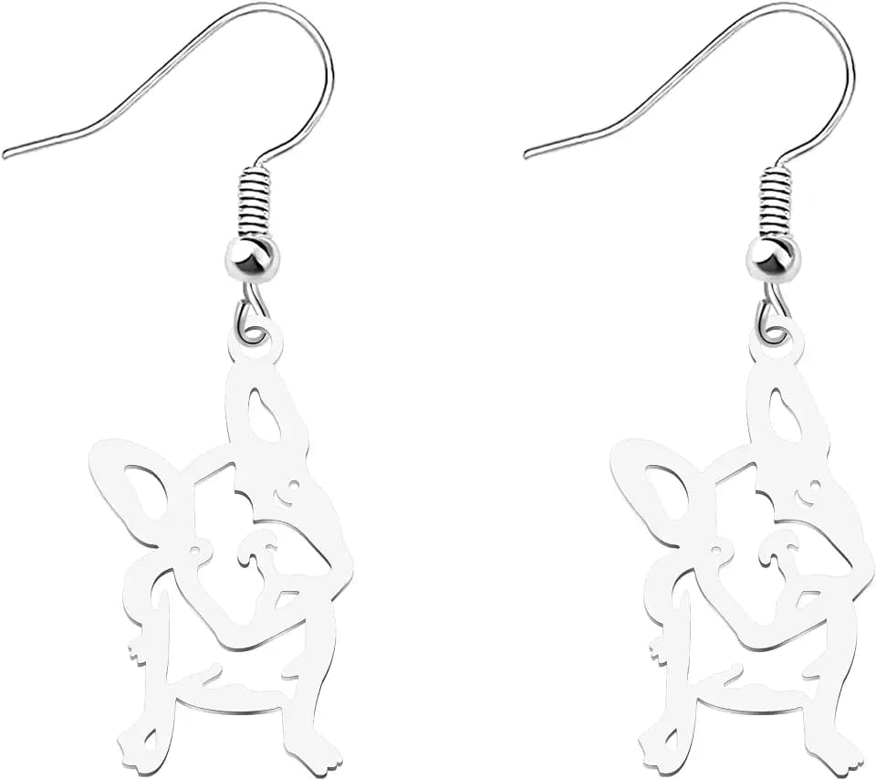 OKEYCH Frenchie Gift French Bull-dog Earrings Frenchie Owner Jewelry Frenchie Mom Gift Frenchie Lover Gift