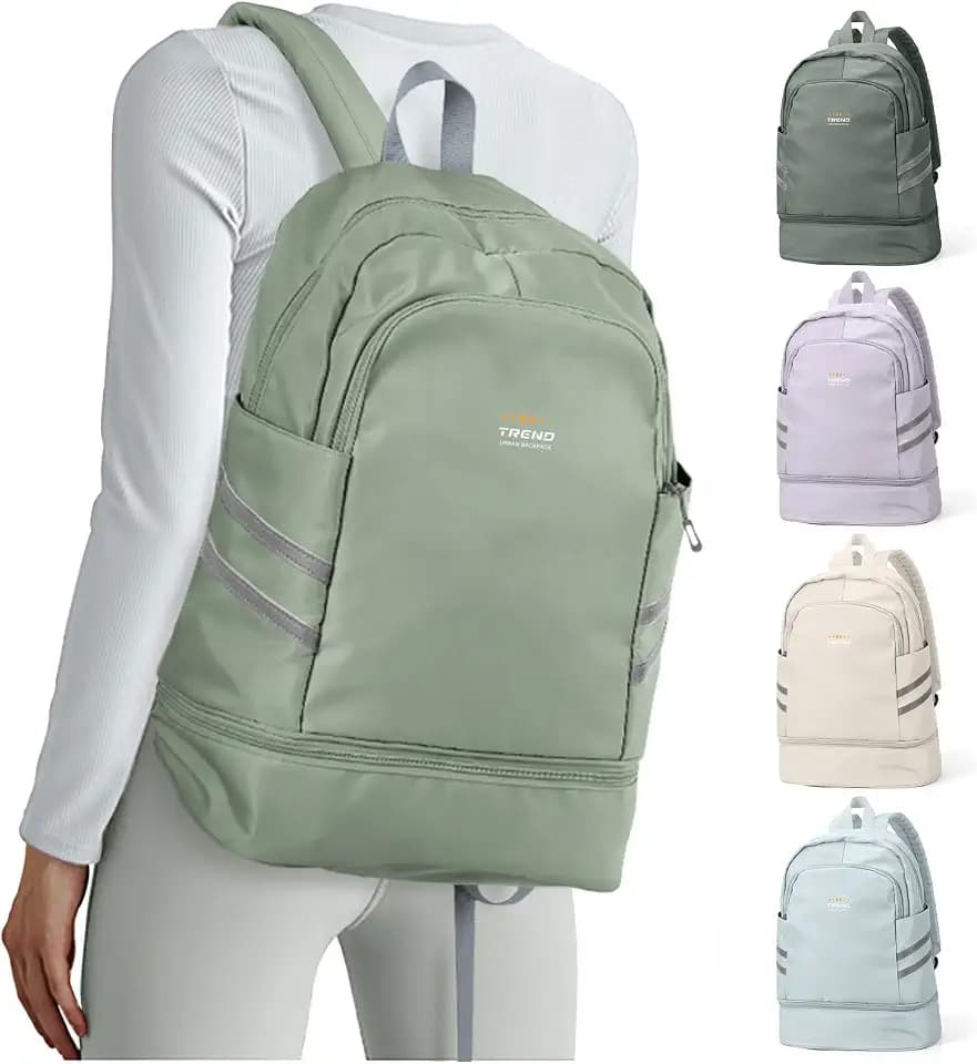 coofay Gym Backpack for Women Men, Sports Backpack with Shoe Compartment