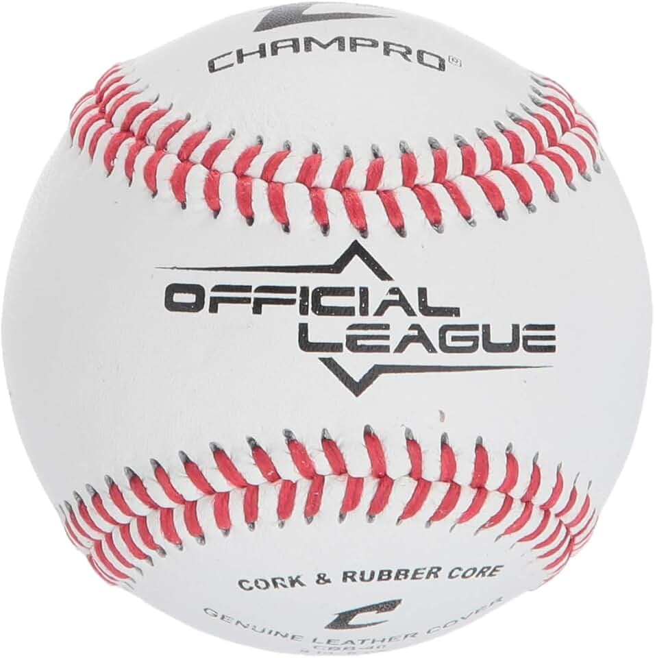 Champro Official League Cork Baseball (White, 9-Inch) (Pack of 12)
