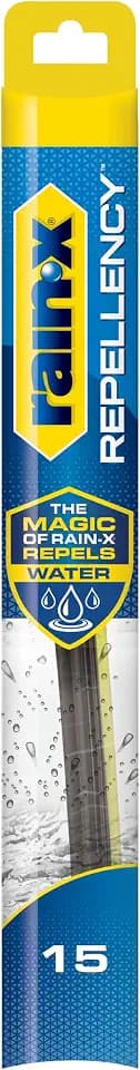 Rain-X 810315 Repellency Water Repellent Wiper Blades, 15" Windshield Wiper, All Weather Streak-Free for Enhanced Visibility w/Water Repellency Formula [Amazon Exclusive]