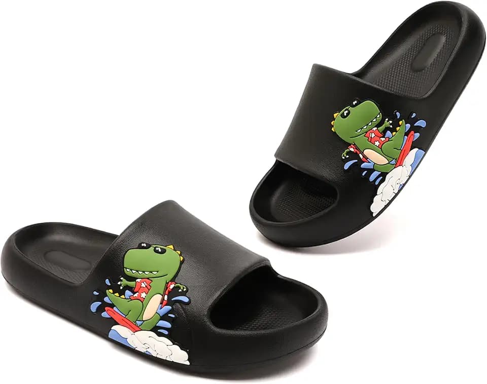 Guyarns Big Kids Cloud slides,Boys Girls Slides Non-slip Summer Beach Pool Shoes Toddler Cartoon Slides Sandals Indoor&Outdoor Garden Slippers Shower Shoes