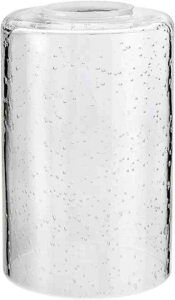 Aspen Creative 23615-01, Clear Seeded Cylinder Glass Shade, 3-1/2" Diameter x 5-1/2" Height, Center Hole: 42mm.