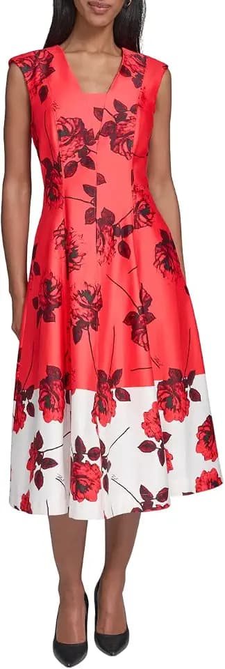 Karl Lagerfeld Women's Floral Print Summer Fashion Dress