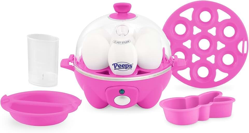 PEEPS & Dash Rapid Egg Cooker, Bunny Omelette Mold, Pink