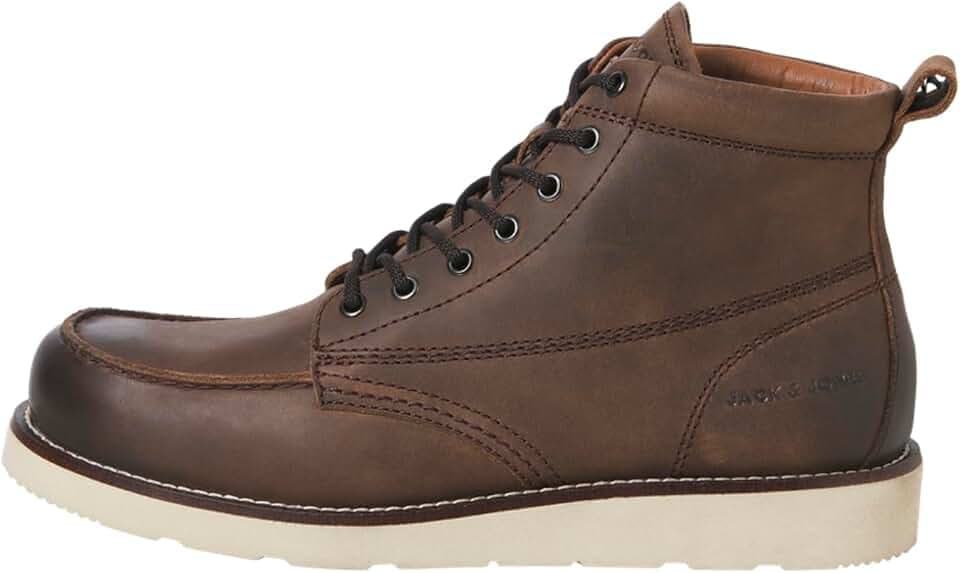 JACK & JONES Herren Schuhe Boots Schnürschuhe Lederboots JFWTORONTO Leather Boot