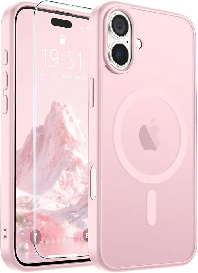 SUPFINE Magnetic for iPhone 16 Case Light Pink