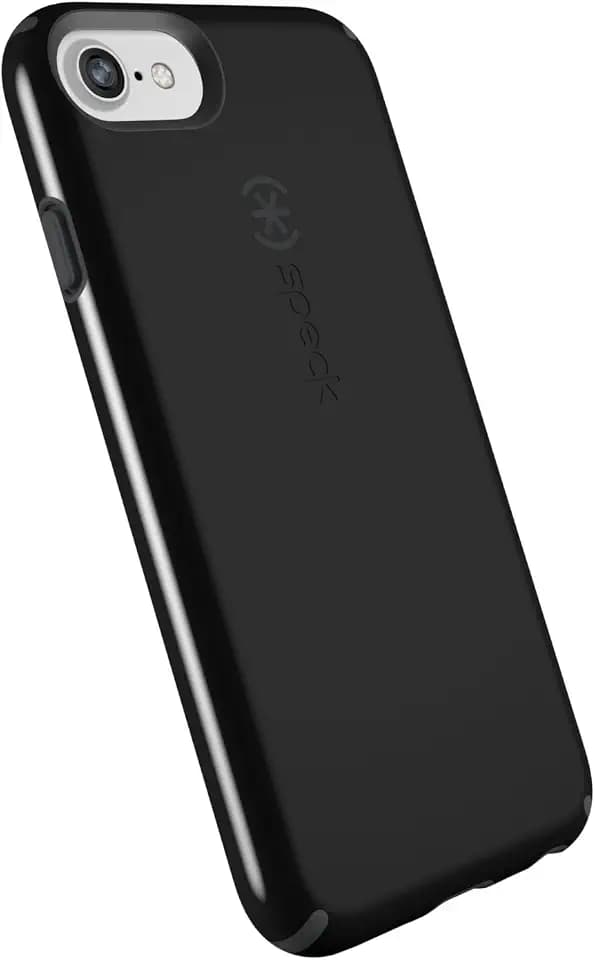 Speck Products CandyShell Cell Phone Case for iPhone SE (2022)| iPhone SE (2020)| iPhone 8| iPhone 7 - Black/Slate Grey (103161-B565)
