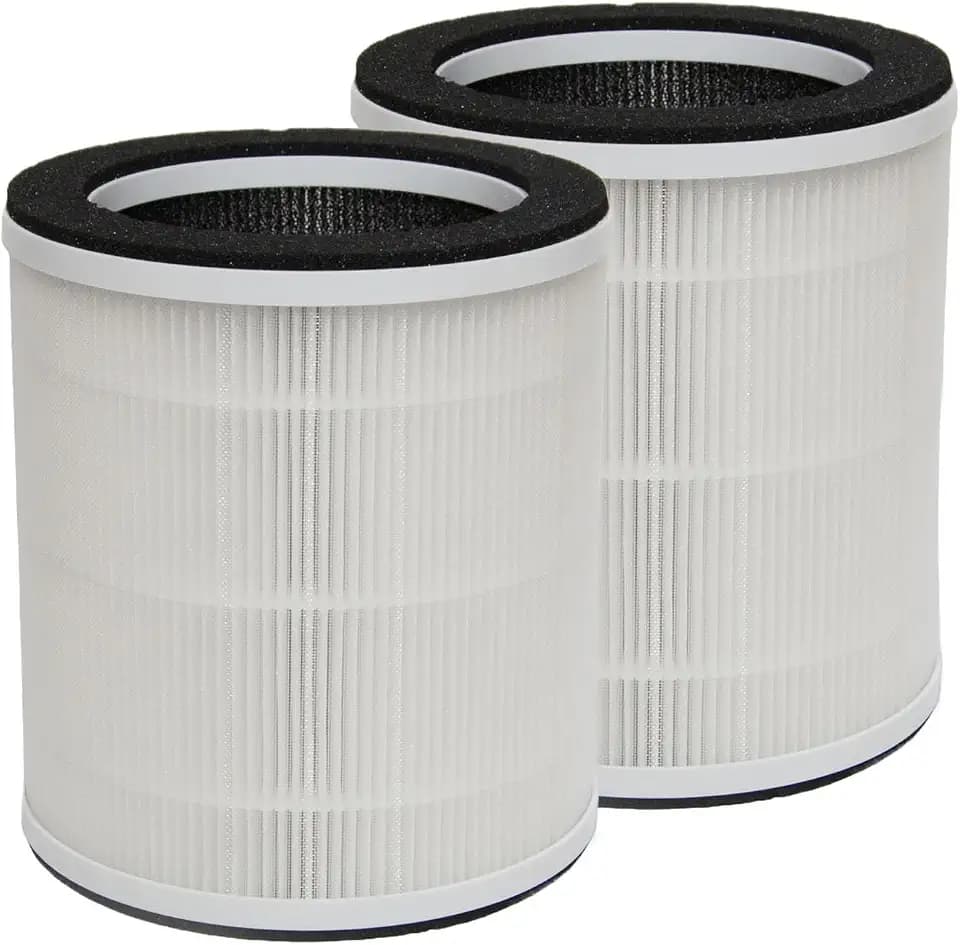 PUREBURG Ersatzfilter kompatibel mit Dayette AP201 Luftreiniger, 2er-Pack H13 HEPA-Aktivkohle, 3-stufige Filtration, Luftreinigung, Staub, VOCs, Geruch