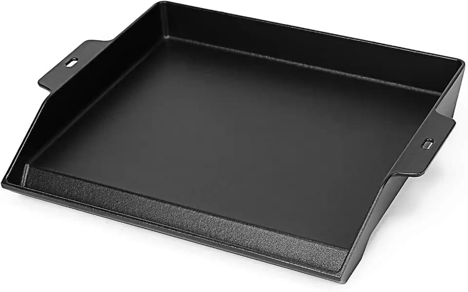 Utheer 17" x13" Enameled Cast Iron Griddle for 2 Burner Gas Grill/Stove Top