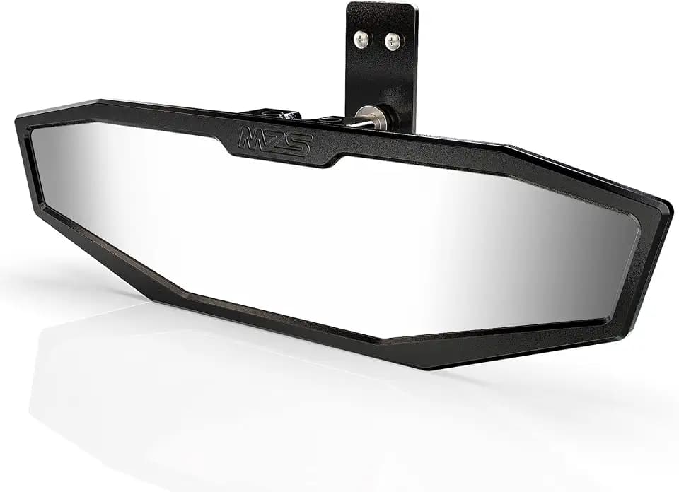 MZS Aluminum Ranger Rear View Mirror, UTV Rearview Center Mirror 360° Adjustable Compatible with 2017-2026 Ranger 500 570, 900 XP EPS, Crew XP 900, 1000 Premium, XP 1000 Crew