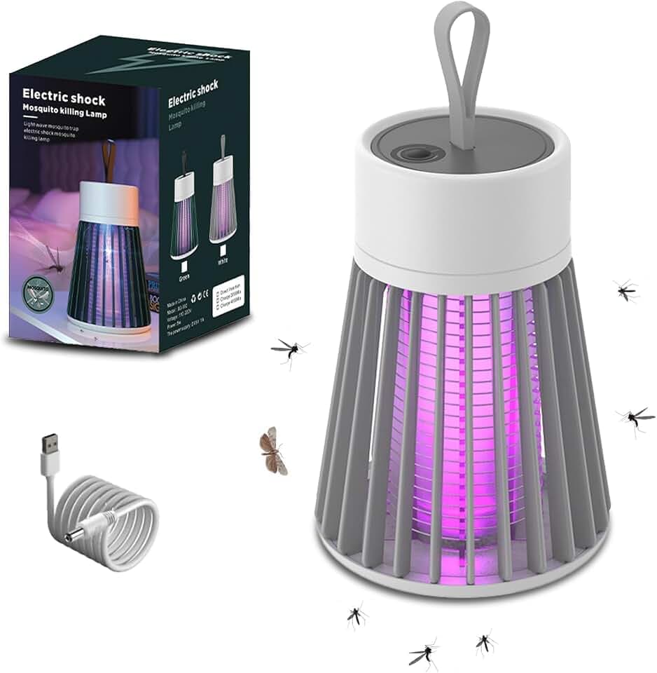 Zapfie Mückenlampe, Simply Zap, Zapper Mückenlampe Camping, Mückenfalle Mückenlampes Akku, Moskito Lampe, Wiederaufladbar, Wasserdicht Ipx4 für Küche Innen Außen Camping (Grau2.0)