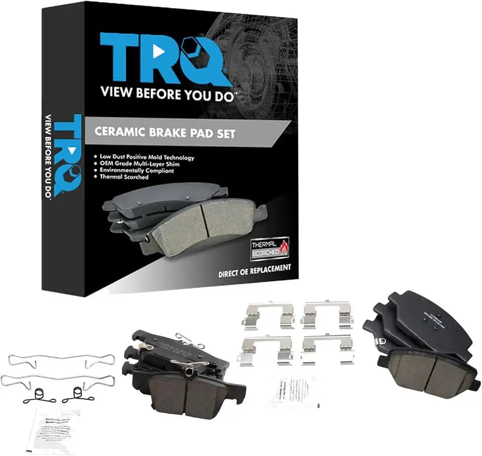 TRQ Front and Rear Brake Pad Set Ceramic