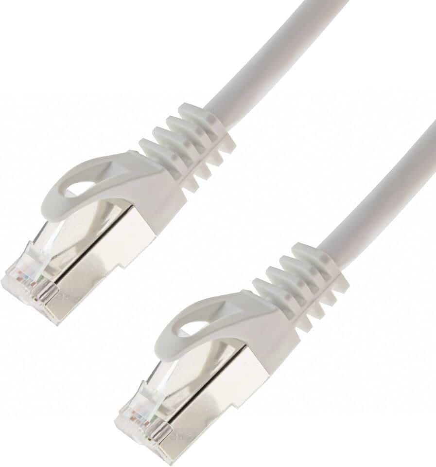 Netzwerkkabel S/FTP PIMF Cat. 7 10 Meter weiss Patchkabel Gigabit Ethernet