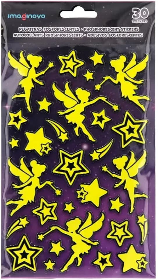 Imagovo-Aufkleber, leuchtende Feen mit Relief, 190 x 105 mm, in Blisterverpackung.