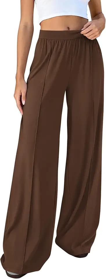 BTFBM Palazzo Pants for Women 2026 Spring Summer Casual Lounge Pants High Waist Flowy Trousers Baggy Wide Leg Pants