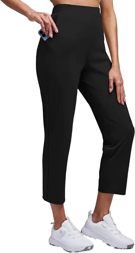Alaroo Womens Golf Pants Athletic Stretch Workout Joggers 7/8 Ankle Casual Travel Sweatpants with Pockets