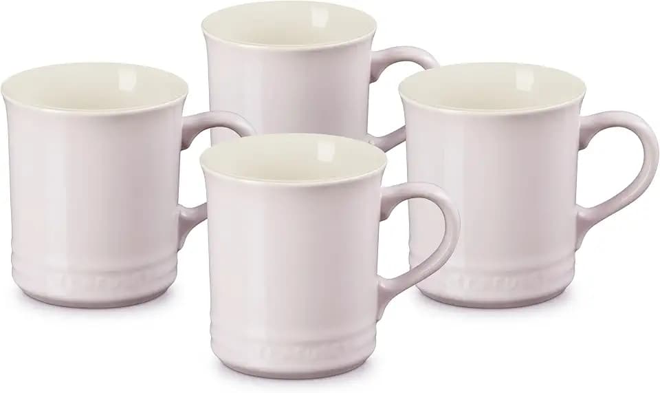 Le Creuset Stoneware Vancouver Mug, Set of 4, 14 oz. each, Shallot