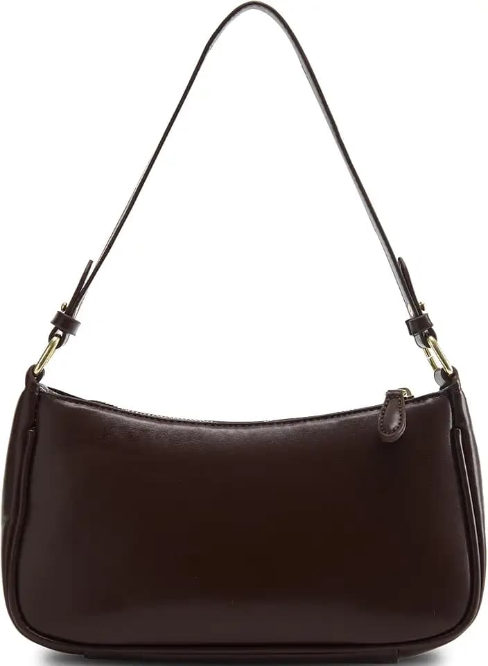 Crescent Shoulder Bag for Women Trendy Tote Handbag Purse Vegan Leather Clutch Handbag with 2 Removable Straps