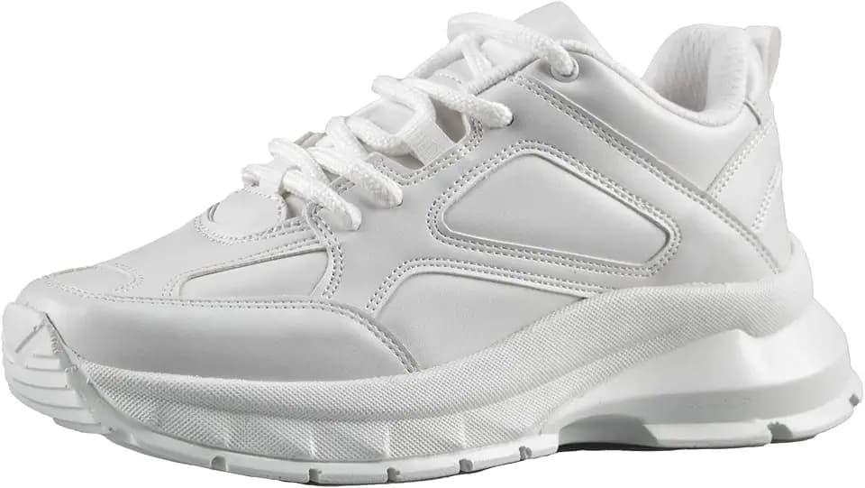 Bonateks Damen DEFRBY100158 Sneaker, White, 37 EU Schmal