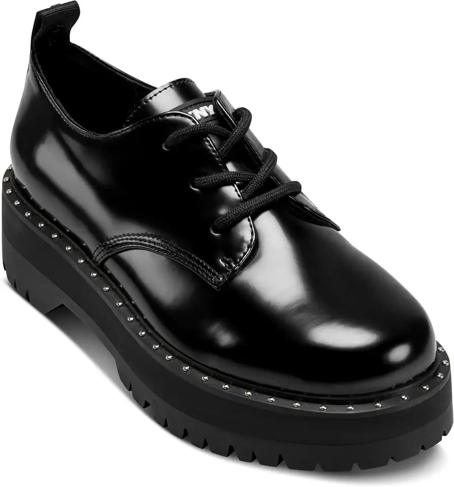DKNY Women's Bexina Lug Sole Lace Up Loafer