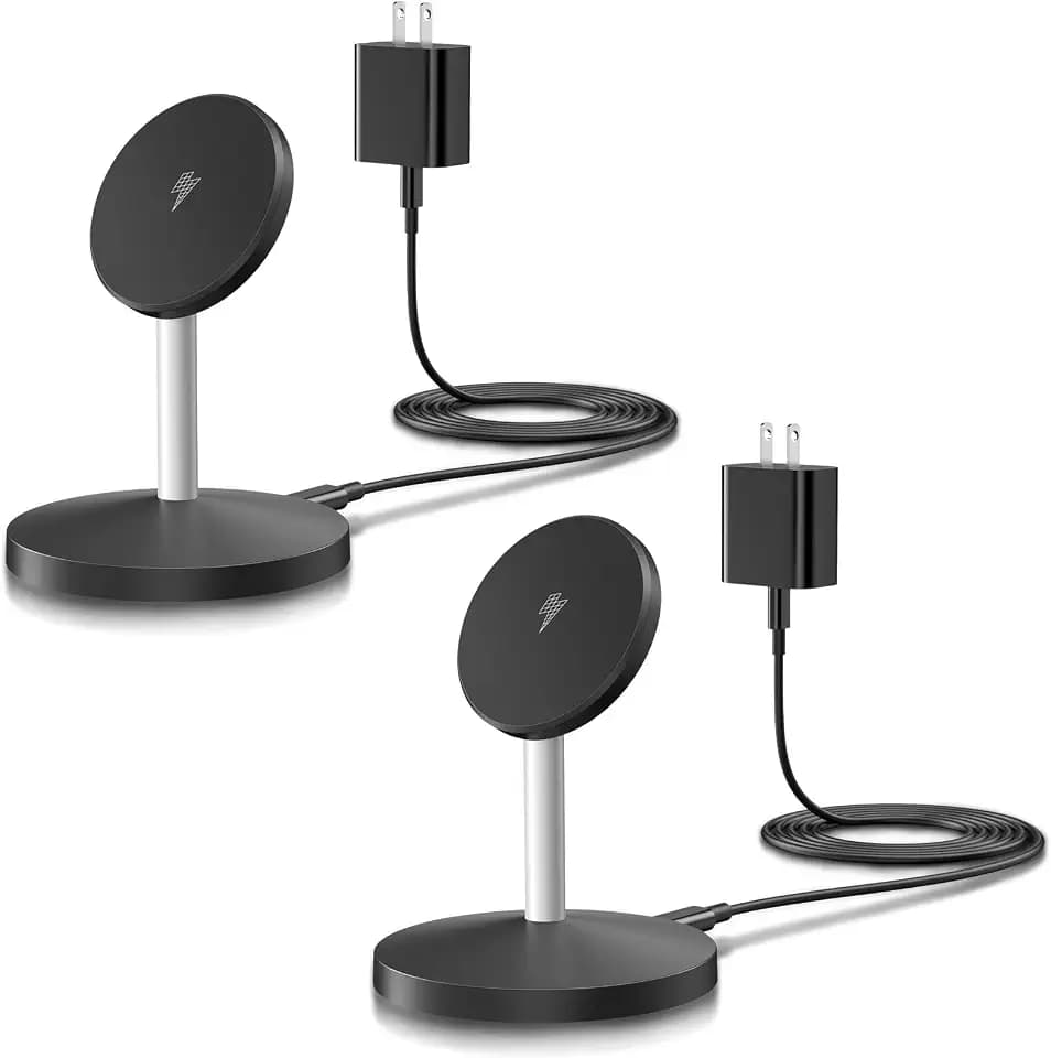 Wireless Charging Stand,2 Pack Wireless Charging Station Mag-Safe Charger Stand with 6Foot USB C Cable,iPhone Charger Stand Charging Station for iPhone 17 Pro Max/17Air/16 Plus/16 Pro Max/15/14/13/12