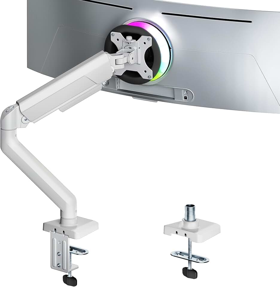 ARES WING 17-40 Inch Heavy Duty Monitor Arm, White