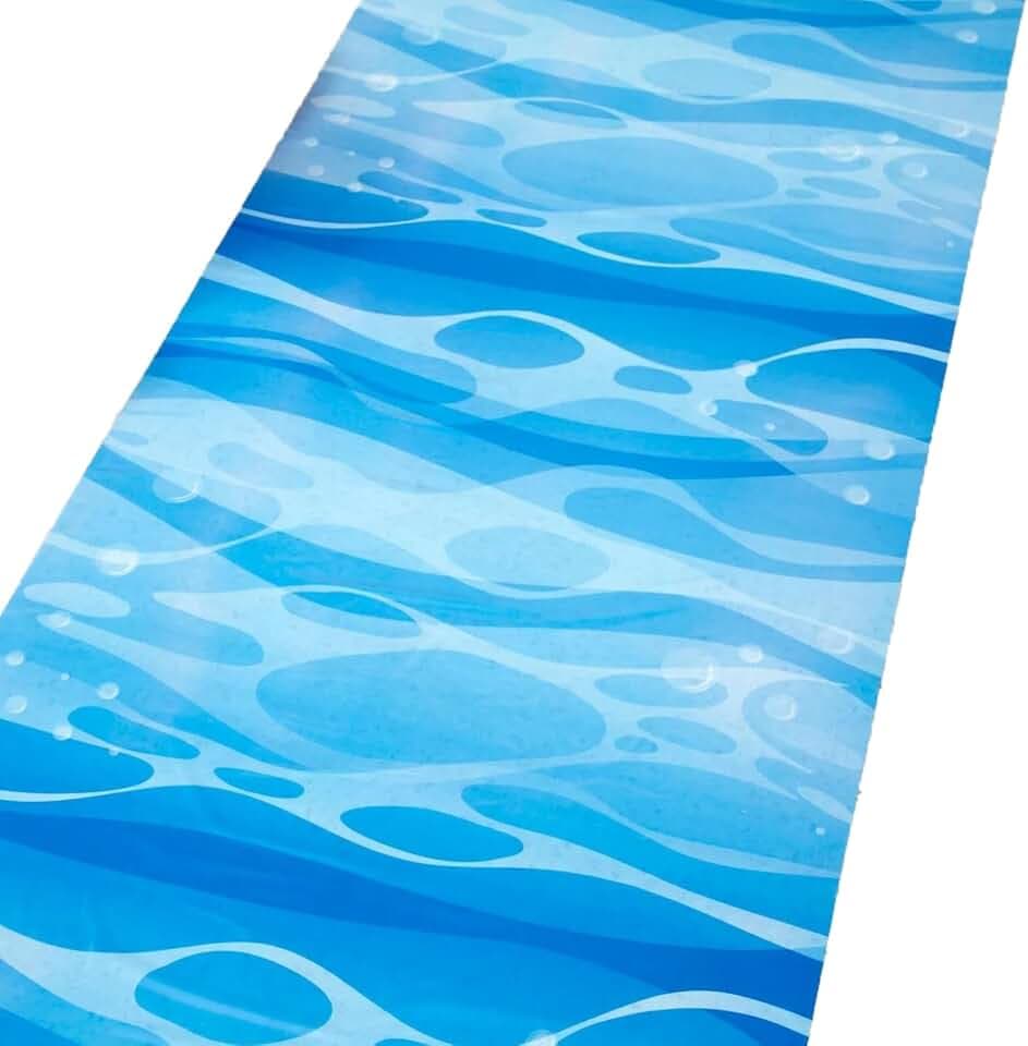 Fun Express Under the Sea Blue Plastic Aisle Runner 3 Ft. x 100 Ft. VBS 2026