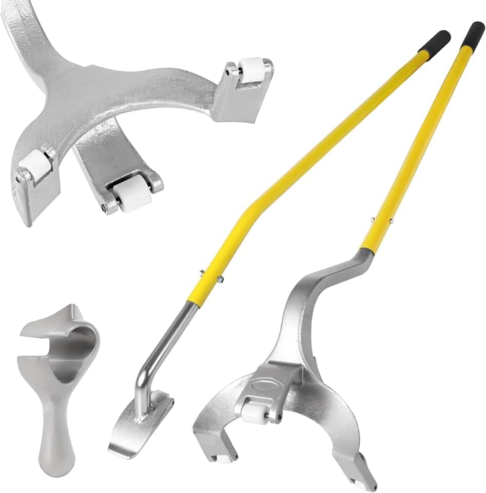 YELLOW JACKET Tire Mount Demount Tool, 3PCS Tire Changer Demount Tool with Extra Bead Keeper, 22.5 to 24.5 inches, Tire Changing Tools for Car Repairing Adapted to Aluminum and Steel Rims, Yellow