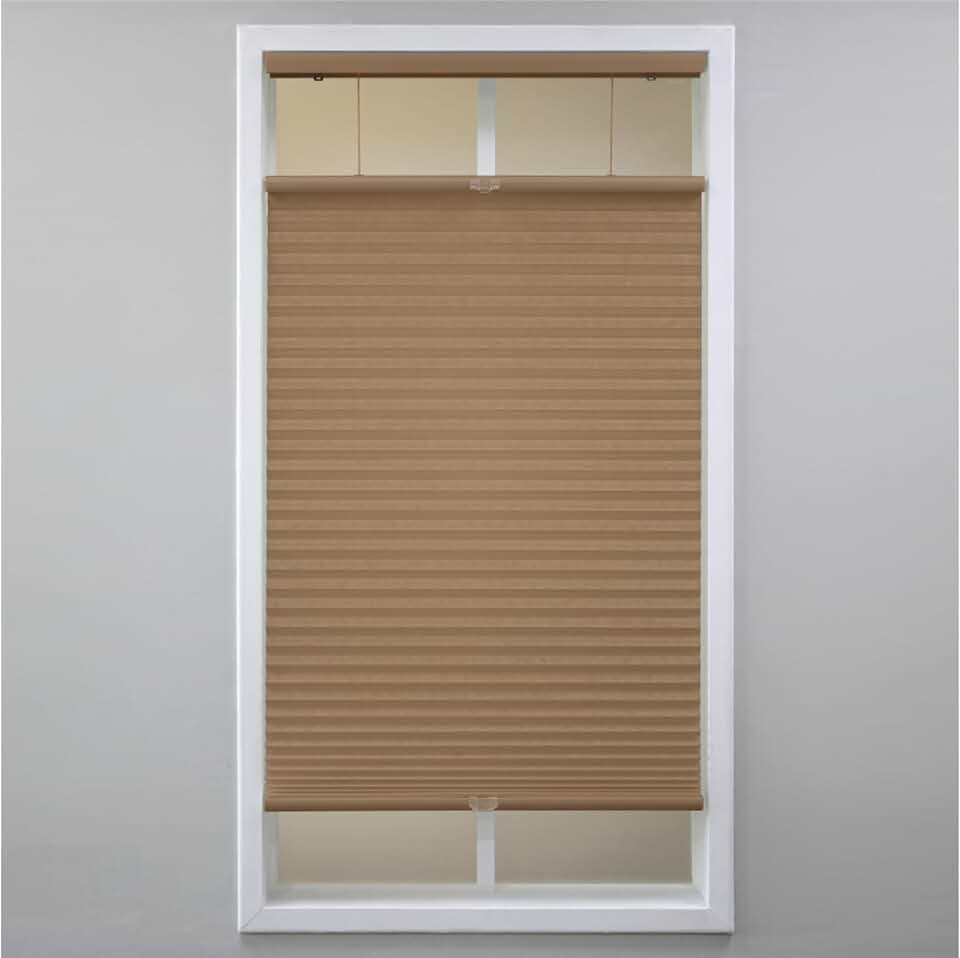 Eclipse Light-Filtering Top Down Bottom Up Cellular Shades - Cordless Window Covering for Home or Office, Energy-Saving Light Filtering Shades, Easy Lift System - Latte, 62 W x 48 L
