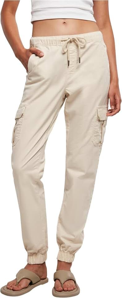 Urban Classics Damen Ladies High Waist Cargo Jogging Pants