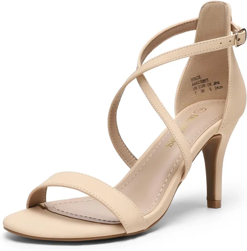 DREAM PAIRS Women Strappy Stiletto Dress Sandals