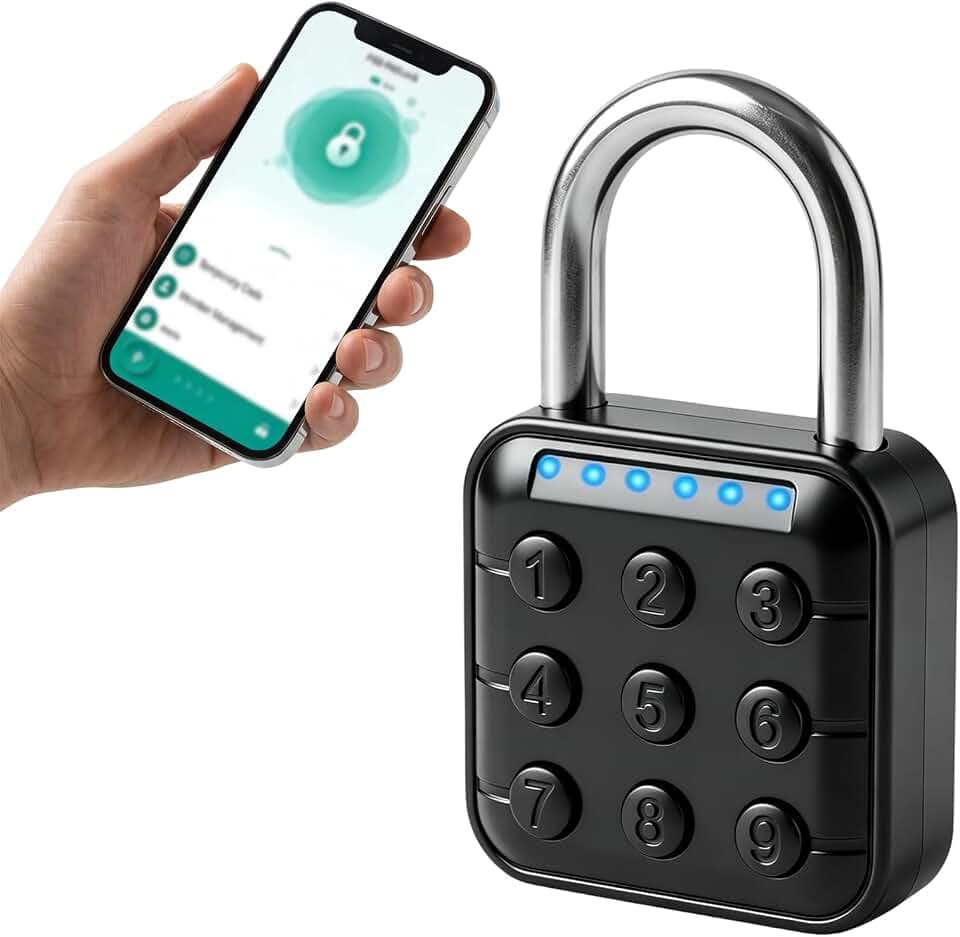Smart Digital Padlock with Code for Locker Compatible with Tuya App Control