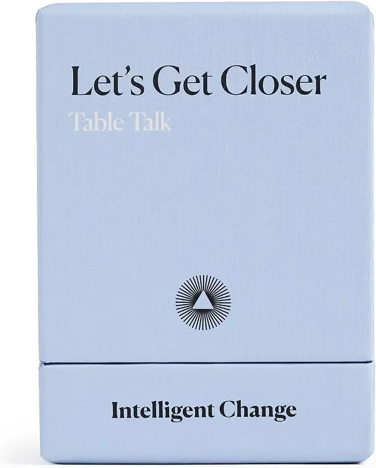 Intelligent Change Get Closer: Table Talk Conversation Cards, Dinner Party Conversation Starters, Fun Talking Card Game Friends, Family, & Couples, Icebreaker Game 52 Question Cards