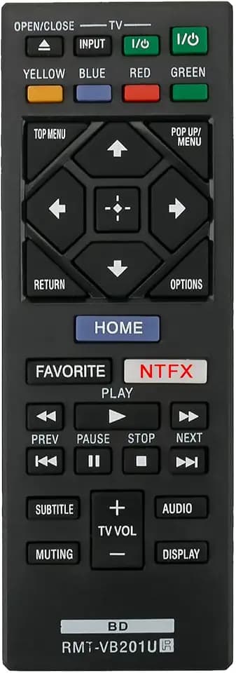RMT-VB201U Replace Remote Control fit for Sony Blu-Ray BD Disc DVD Player