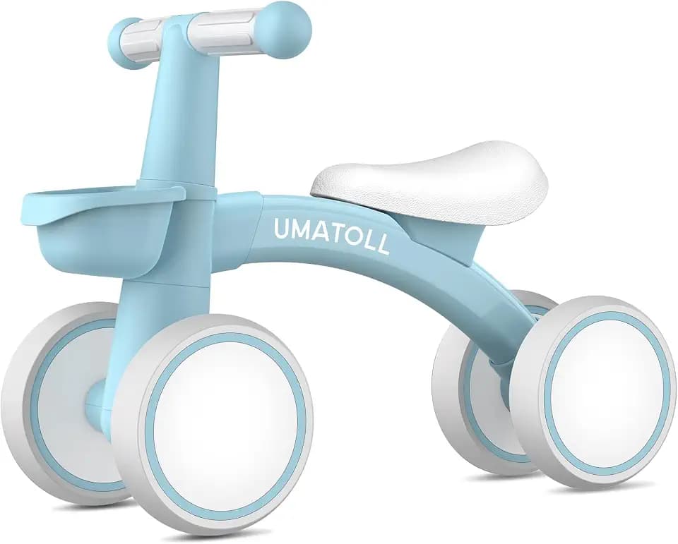 Umatoll Kinder Laufrad ab 1 Jahr, Spielzeug 1-2 Jahre, Geburtstagsgeschenk | Baby Lauflernrad mit Korb für Jungen und Mädchen, Verstellbarer Sitz, Geschenk zum 1. Geburtstag