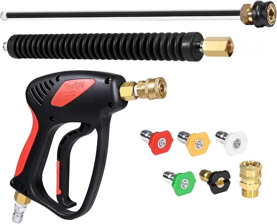 TOOLCY Pressure Washer Gun with Adjustable Extension Wand 3/8" & M22-14
