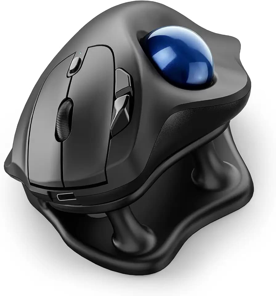 Nulea Wireless Trackball Mouse Ergonomic 21.7 Tilt Stand Thumb Control