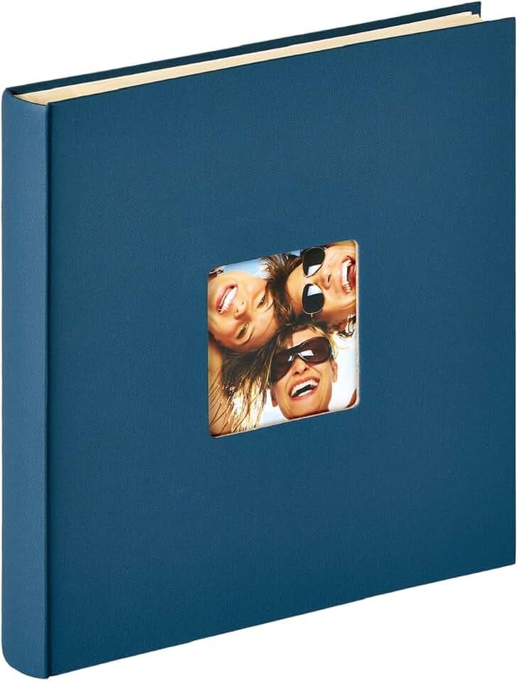 walther design Fotoalbum blau 33 x 34 cm Selbstklebealbummit Cover-Ausstanzung, Fun SK-110-L