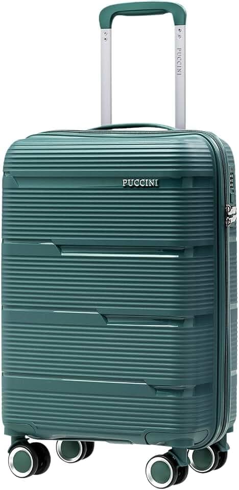 PUCCINI Casablanca Koffer Handgepäck (M/L/XL) Hartschalenkoffer aus Polypropylen Reisekoffer mit 4 Spinner Rollen Zahlenschloss Leicht & Robust Stabiler Teleskopgriff Kreuzspanngurte