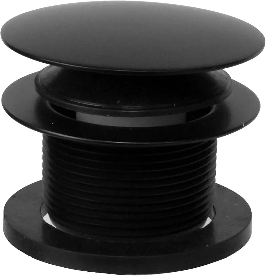 Westbrass A398R-62 1-1/2" NPSM Coarse Thread Mushroom Tip-Toe Bathtub Drain Stopper, Matte Black